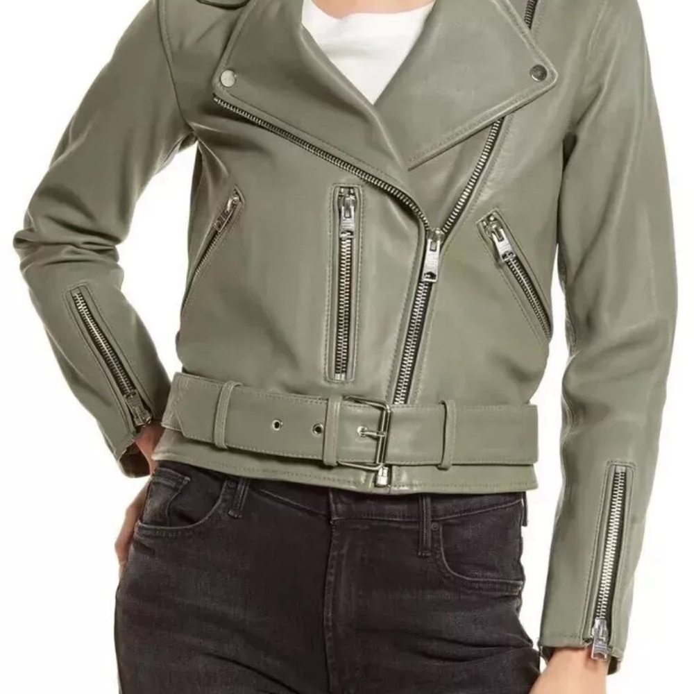 Women's Green Leather Jacket